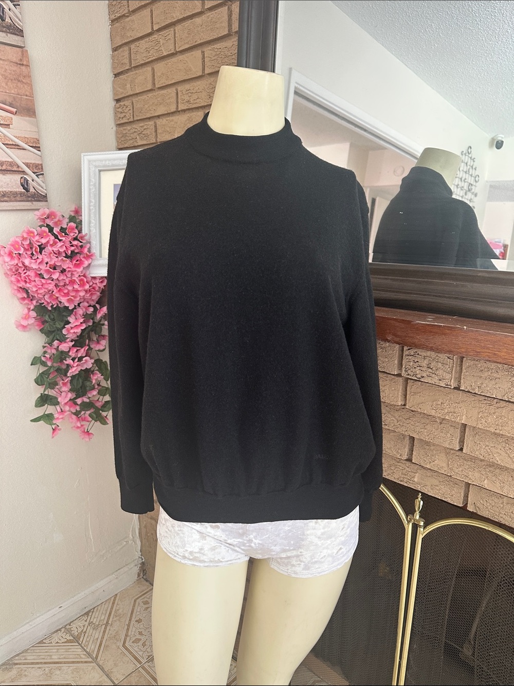 Bally Black Mock Turtleneck Sweater